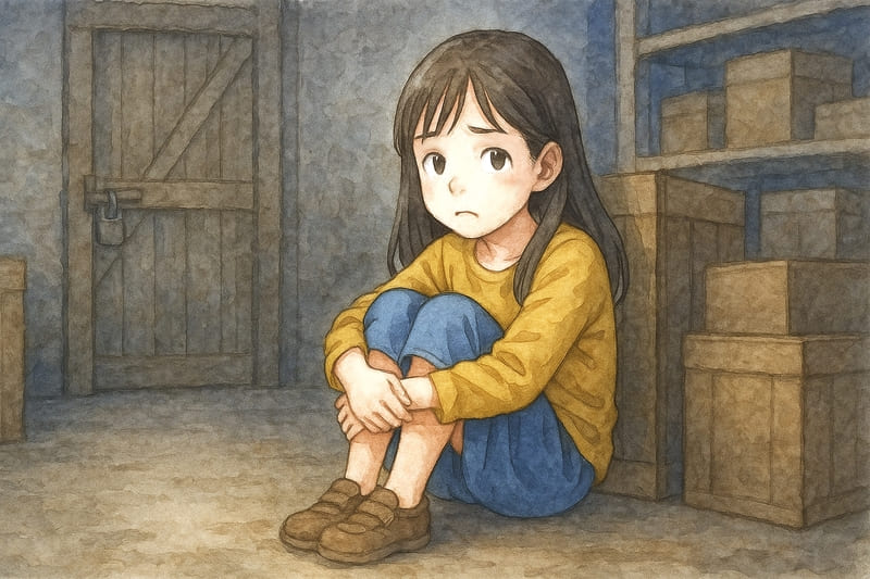 倉庫に閉じ込められた小学5年生