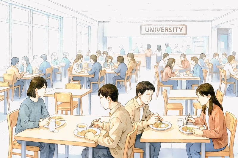 大学の食堂