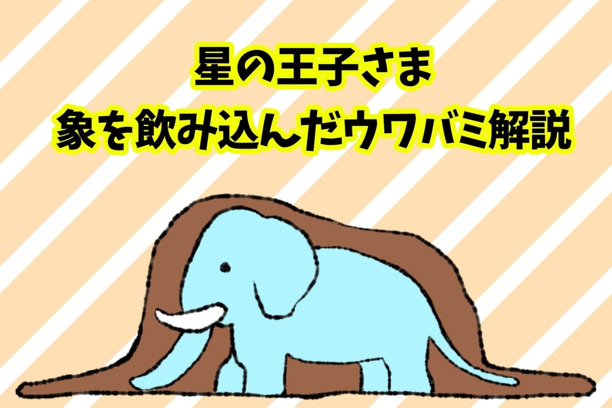 星の王子さま｜帽子か象を飲み込んだウワバミか？本当に大切なものを見る力