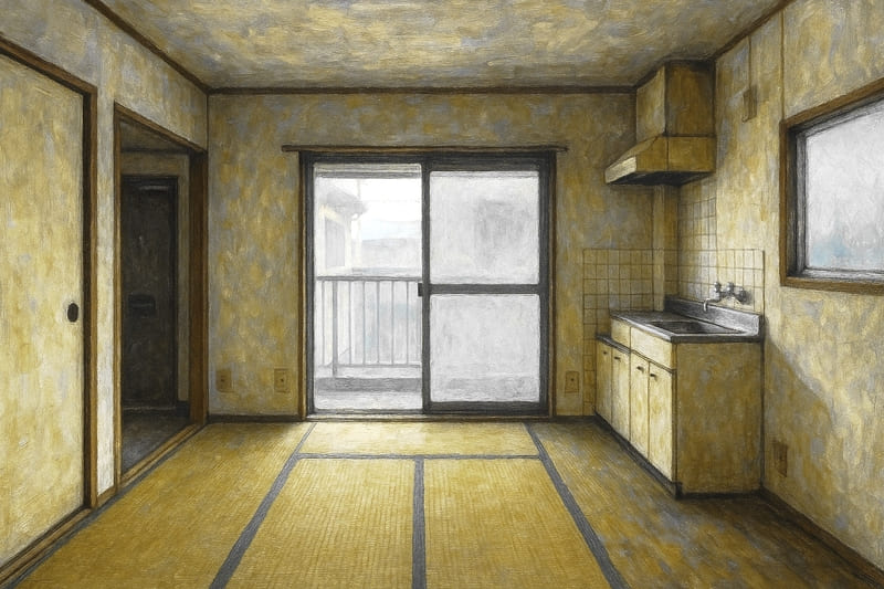 安アパートの藤木の部屋