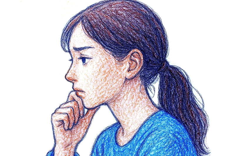 なにか物足りないと悩む女性