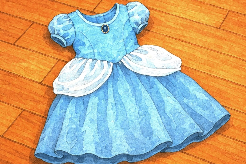 景がお遊戯会で切る予定だったシンデレラのドレス
