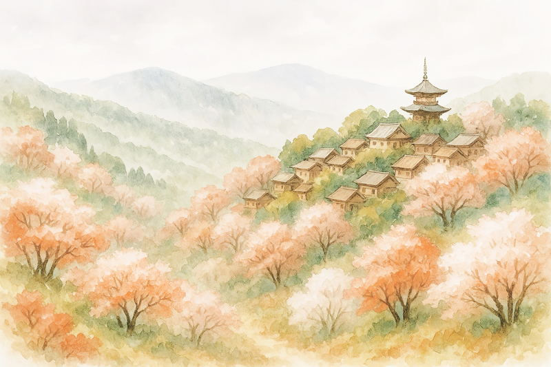 吉野山(朧流鍛錬をしている山