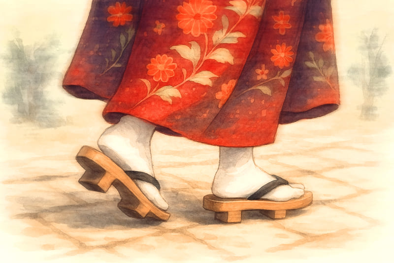 歩きまわる双葉の足元