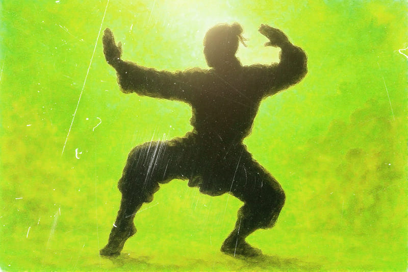 陸乾のシルエット