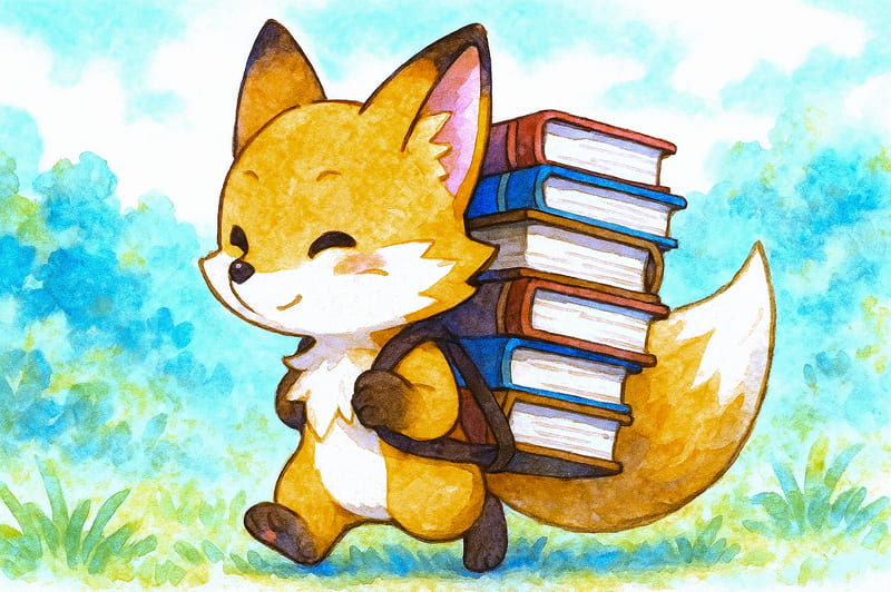 本泥棒のキツネ