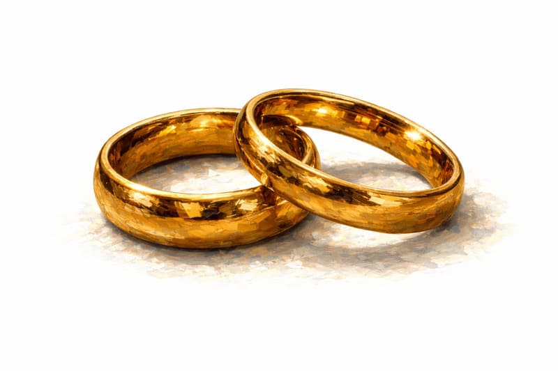 金色のペアリング(守須と千織がつけていたもの）