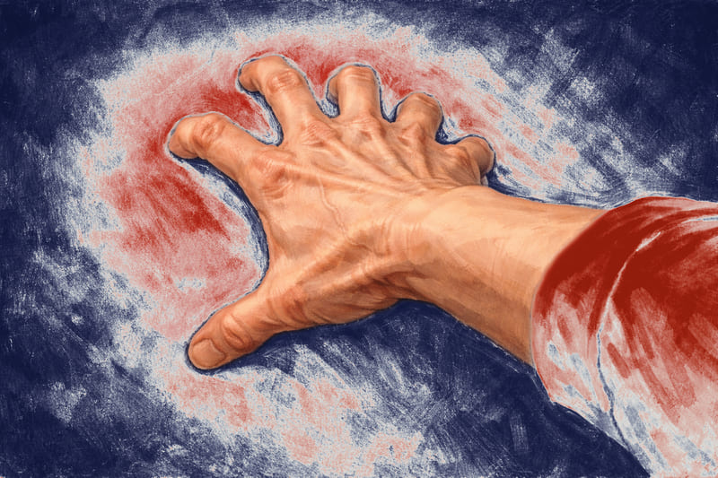 由季弥を押し出す伊波の手イメージ