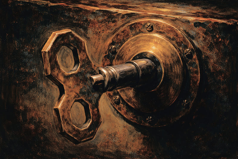 時計塔のゼンマイのネジ