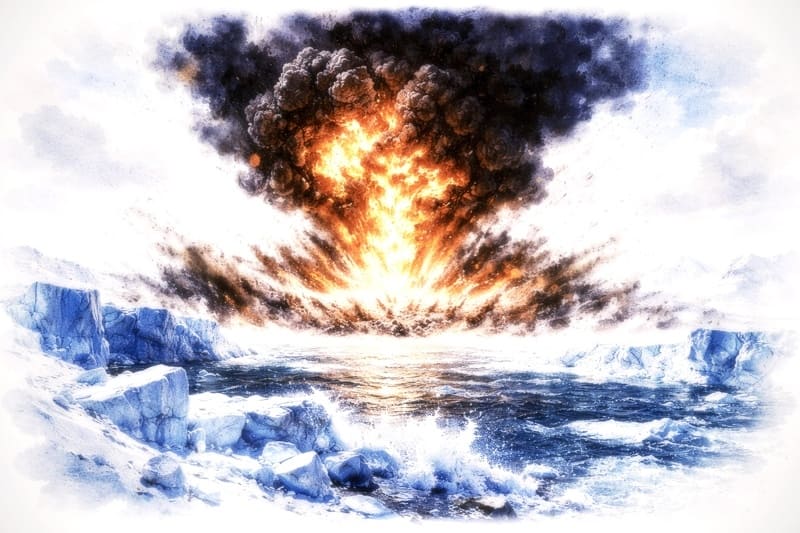 南極核爆発イラスト