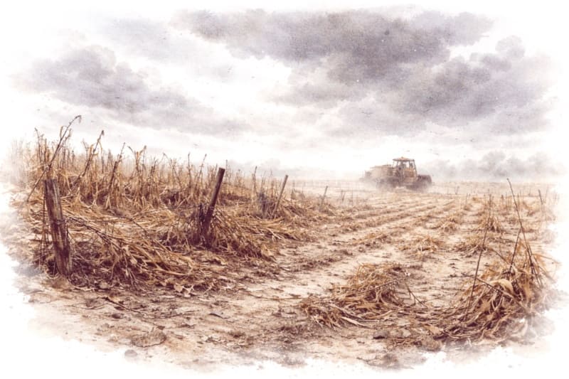 荒れ果てた農地