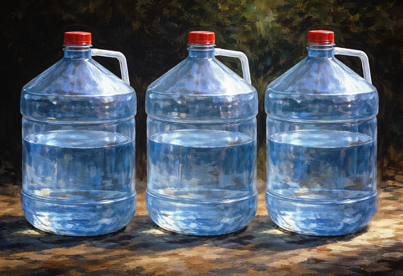 睡眠薬入り飲み水ポリタンク