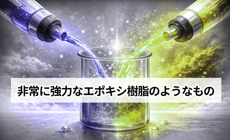 非常に強力なエポキシ樹脂のようなものと表現されている