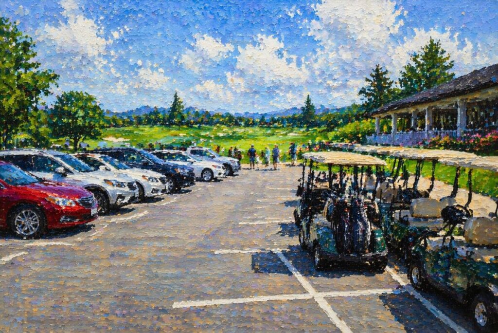 ゴルフ場の駐車場