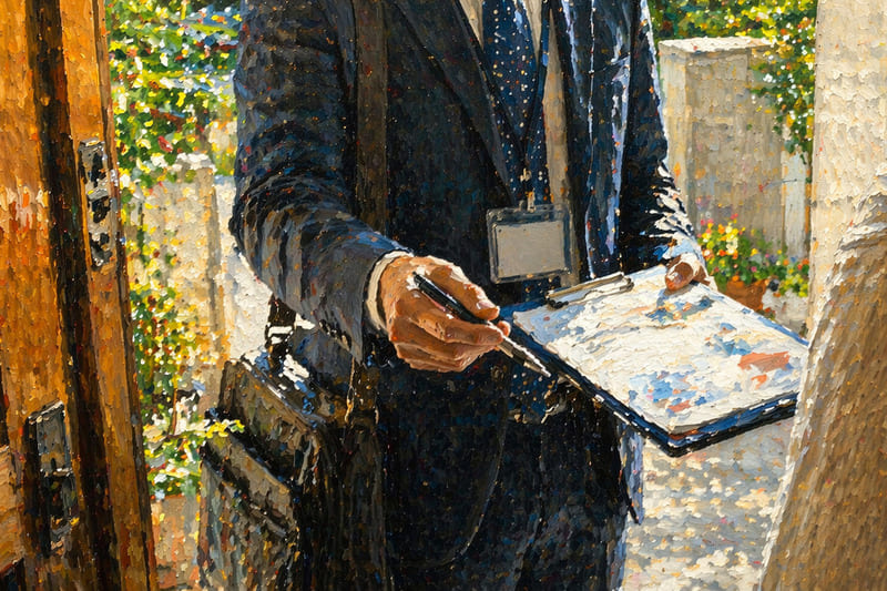 訪問販売者営業イメージ