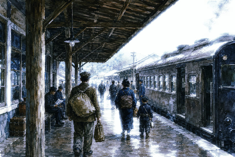 戦時中の日本の駅