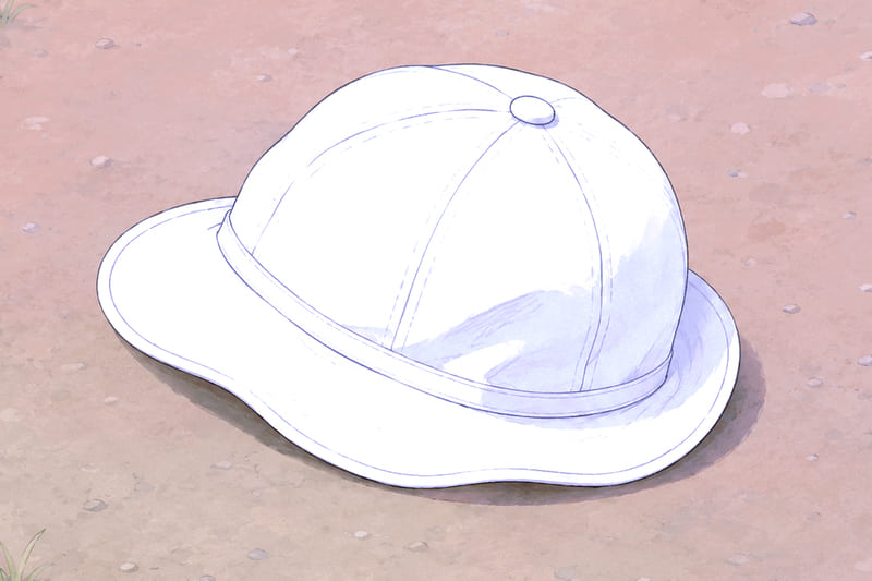 白いぼうしイラスト