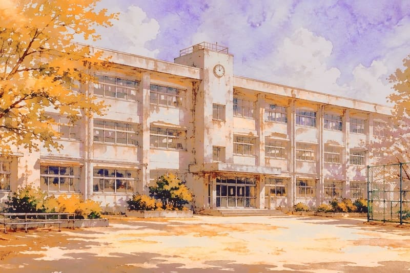 40年前の高校校舎
