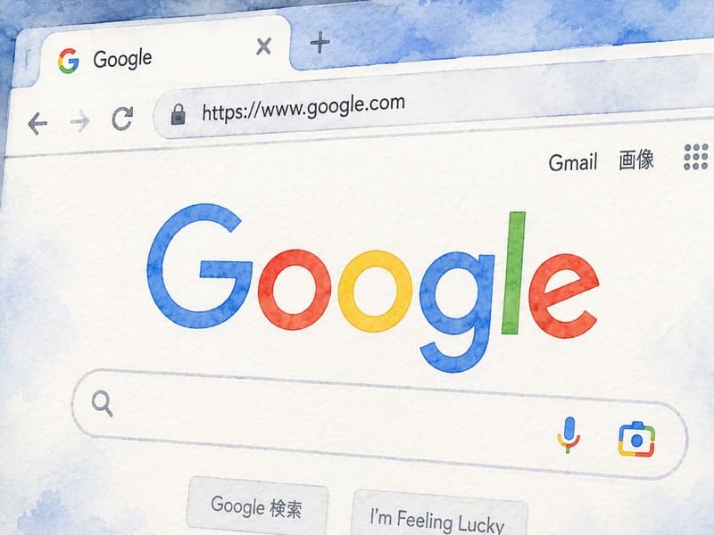 グーグルの検索画面
